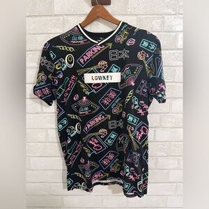 Original Gravity Shirt  Men Size M Lowkey Bar Parking Takeout Multicolor Novelty